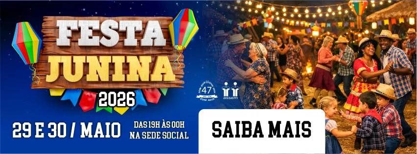 É nesta sexta e sábado (29 e 30), o Super Arraiá da Assem, na Sede Social. Traga sua turma!